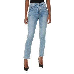 Aritzia High-Rise Light Wash Blue Jeans